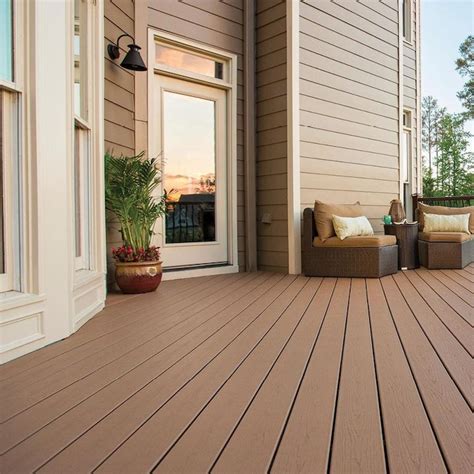 Available in four on-trend, tranquil colors. . Trex deck boards lowes